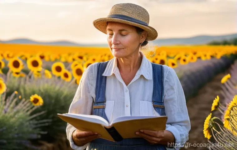 친환경농업 업무일지 작성 팁 - **Prompt 1: The Artisan Farmer and the Field Logbook**
    "A close-up, authentic portrait of a thou...