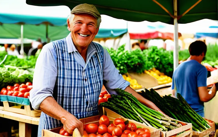 친환경농업기술자 자격증 취득 후 진로 전환 - **Prompt:** "A medium shot of an organic farming technician, mid-20s, with a gender-neutral appearan...