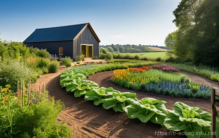 친환경농업기술자 자격증 취득 후 진로 전환 - **Prompt:** "A dynamic and cheerful scene at a bustling local organic farmers' market in a picturesq...