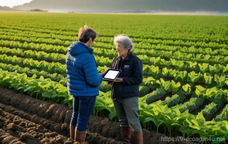 친환경농업기술자 이직 시 고려 사항 - **Prompt 1: The Architect of Life in Sustainable French Agriculture**
    "A wide-angle shot of a pi...