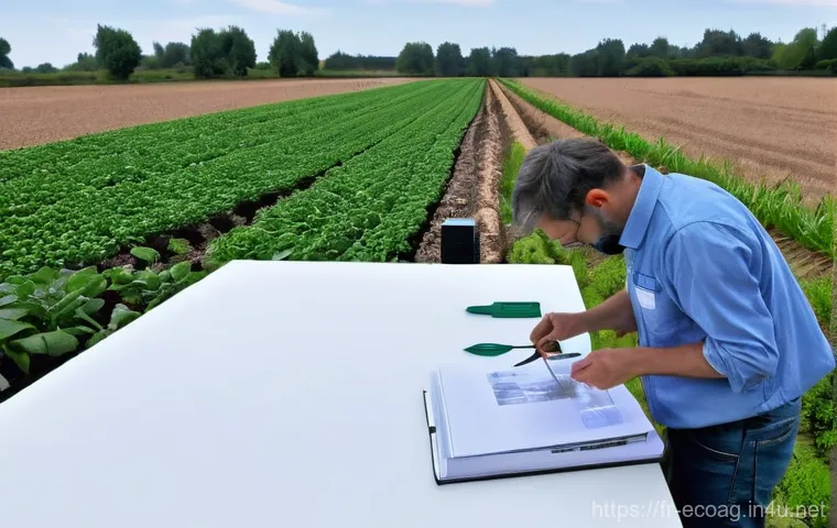 친환경농업기술자 이직 시 고려 사항 - **Prompt 1: The Architect of Life in Sustainable French Agriculture**
    "A wide-angle shot of a pi...