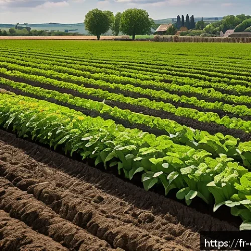 Home 33 친환경농업 기술 실기 시험 대비 - A vibrant ecological farm scene in a French countryside setting during spring, showcasing a diverse ...