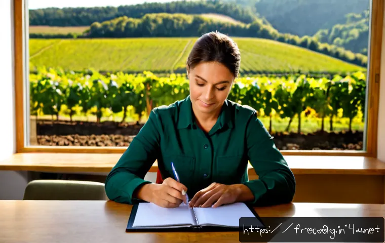친환경농업기술자 이직을 위한 준비 - Photorealistic French sustainable agriculture specialist preparing for a career transition, confiden...